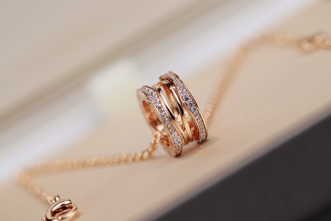 [Stars Jewelry]ZERO 1 PINK GOLD NECKLACE