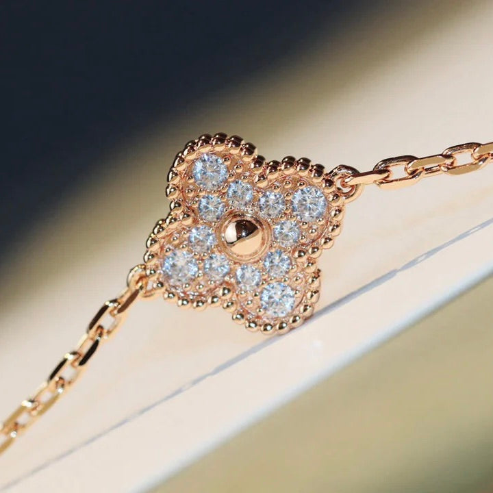 [Stars Jewelry]CLOVER 20 MOTIFS LASER DIAMOND NECKLACE