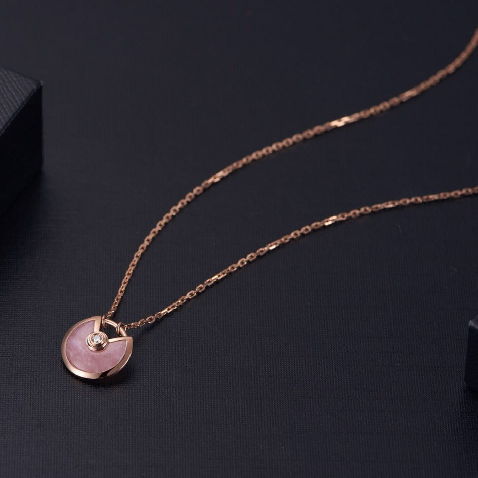 [Stars Jewelry]AMULETTE ROSE GOLD PINK MOP NECKLACE