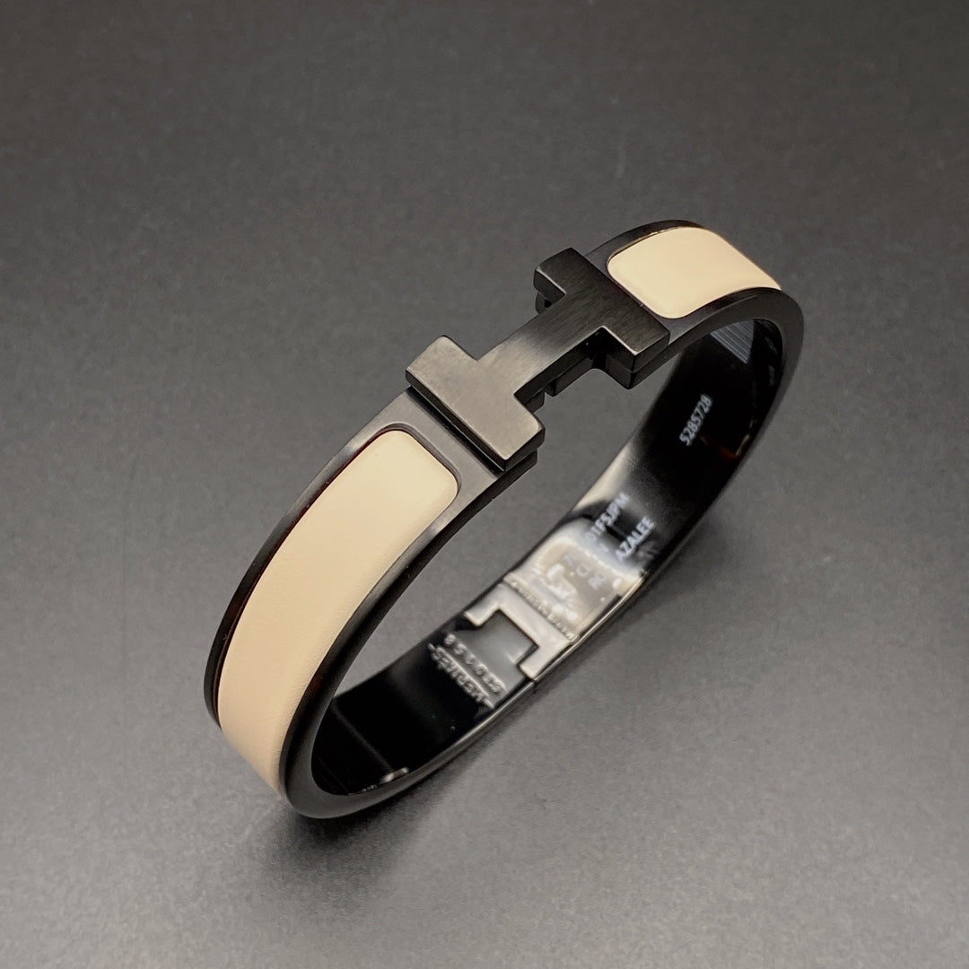 [Stars Jewelry]H BRACELET 12MM BLACK BEIGE CERAMIC
