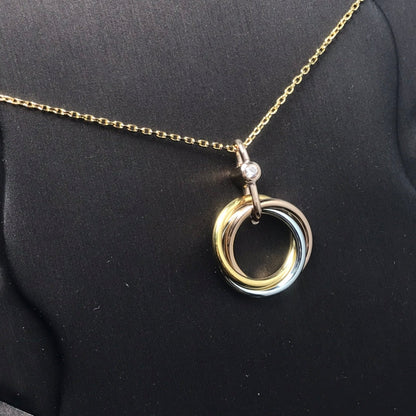 [Stars Jewelry]TRINITY SILVER GOLD PINK GOLD NECKLACE