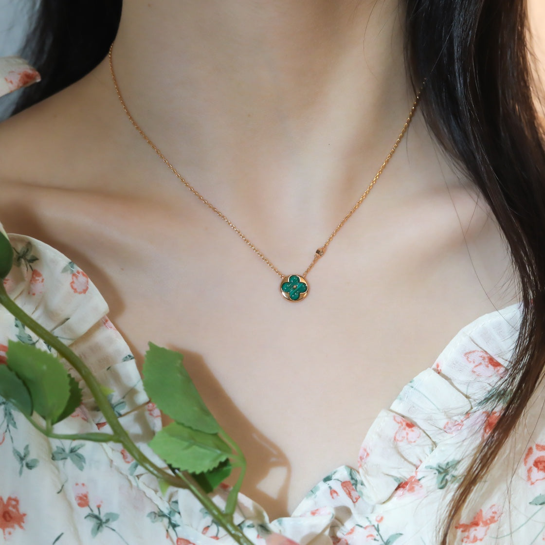 [Stars Jewelry]SUN PEDANT PINK GOLD 1 DIAMOND NECKLACE