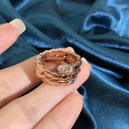 [Stars Jewelry]SERPENTS DOUBLE ROW DIAMOND RING