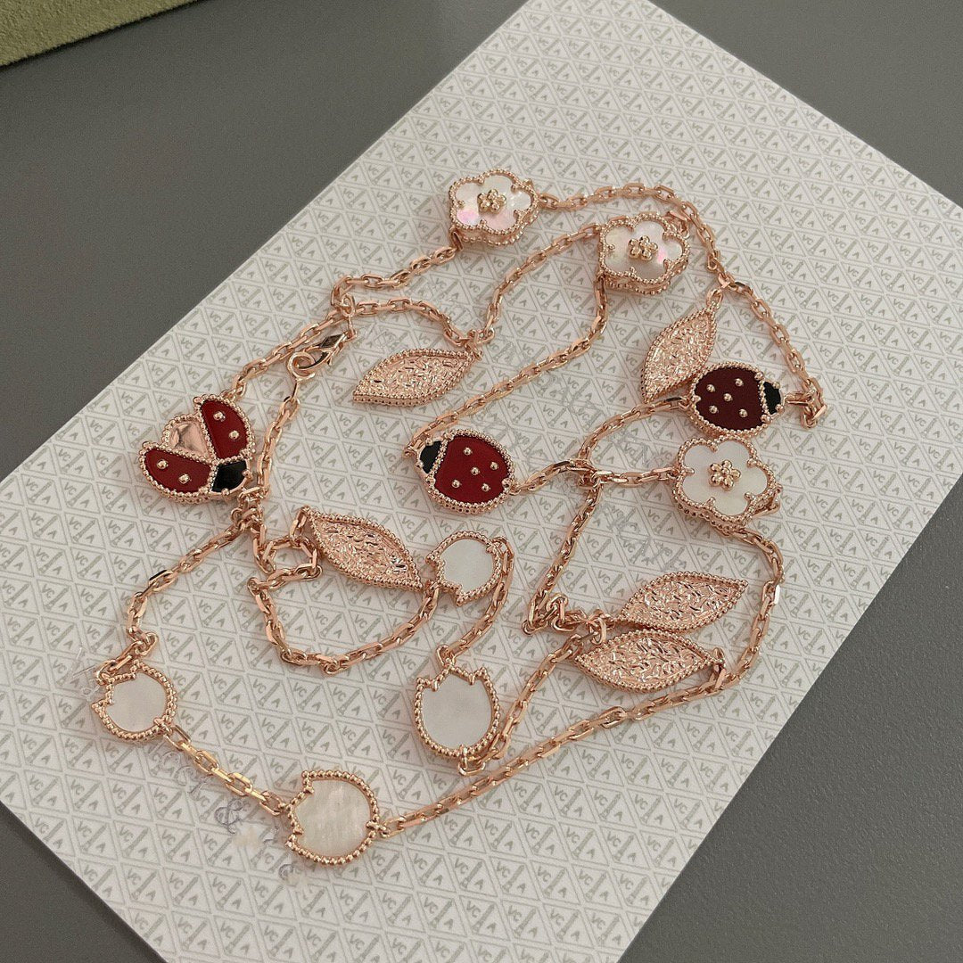 [Stars Jewelry]LUCKY SPRING 15 MOTIFS ROSE GOLD NECKLACE
