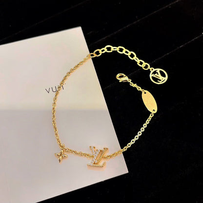 [Stars Jewelry]LOGO STAR MOTIF GOLD BRACELET