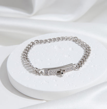 [Stars Jewelry]KELLY CHAIN SILVER DIAMOND BRACELET