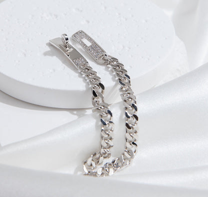[Stars Jewelry]KELLY CHAIN SILVER DIAMOND BRACELET