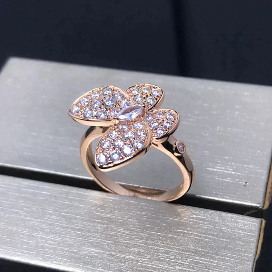 [Stars Jewelry]BUTTERFLY PINK GOLD DIAMOND RING