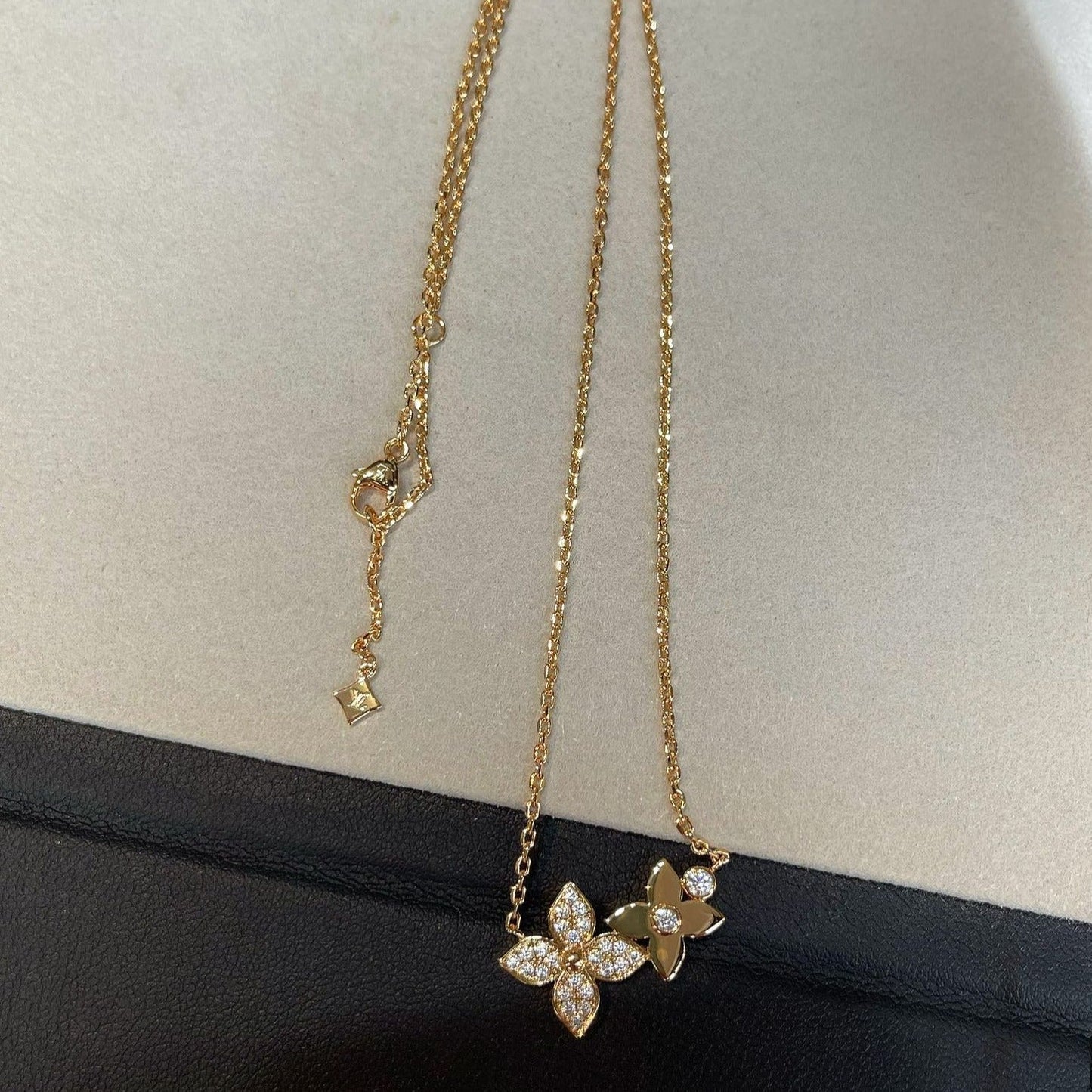 [Stars Jewelry]STAR BLOSSOM NECKLACE PINK GOLD DIAMONDS