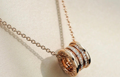 [Stars Jewelry]ZERO 1 PINK GOLD DIAMOND NECKLACE