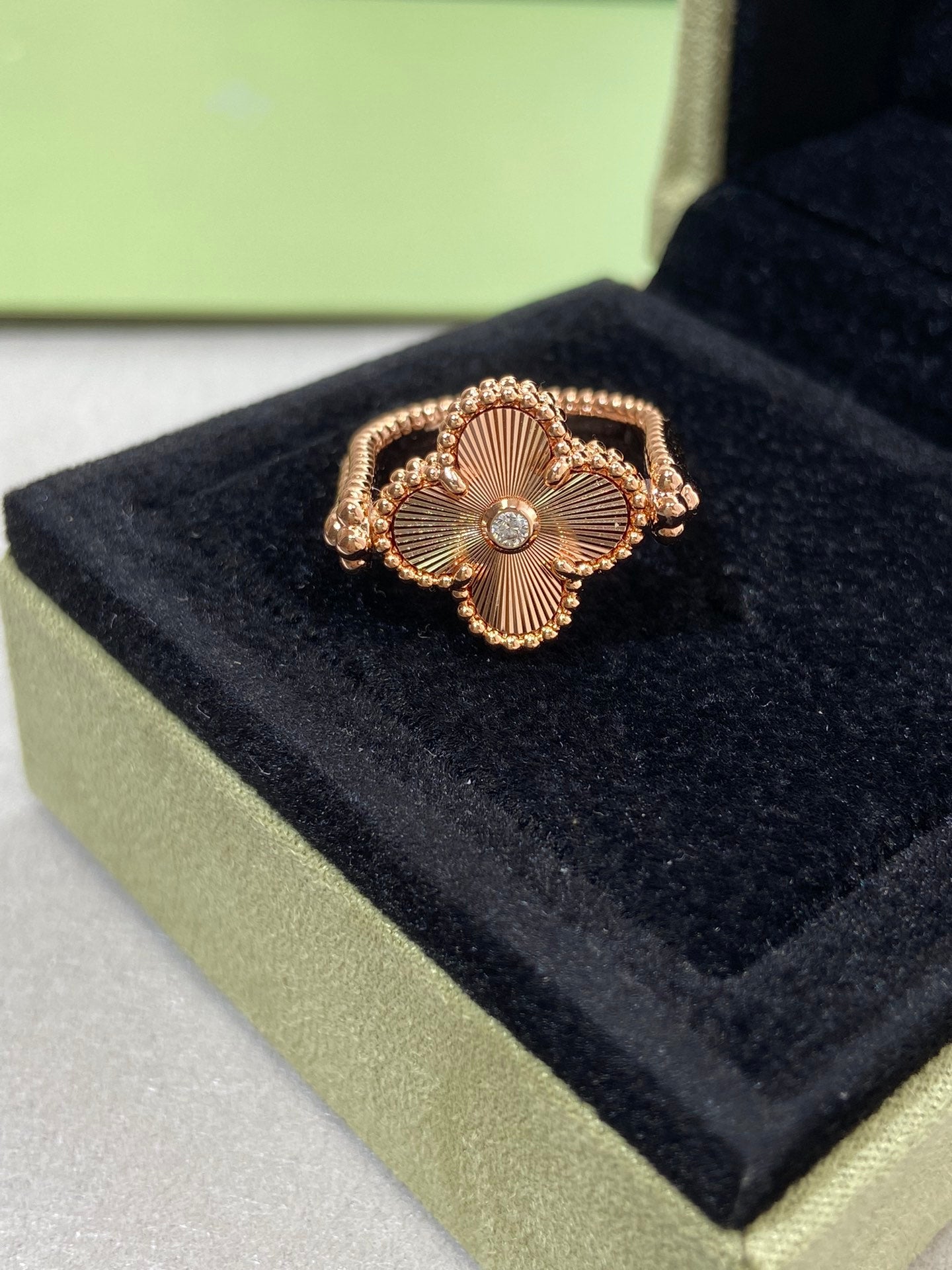 [Stars Jewelry]CLOVER RIVERSIBLE ROSE GOLD RING