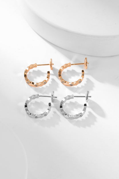 [Stars Jewelry]BEE LOVE DIAMOND HOOP EARRINGS