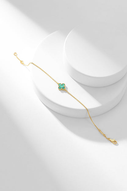 [Stars Jewelry]CLOVER BRACELET MALACHITE 1 MOTIF