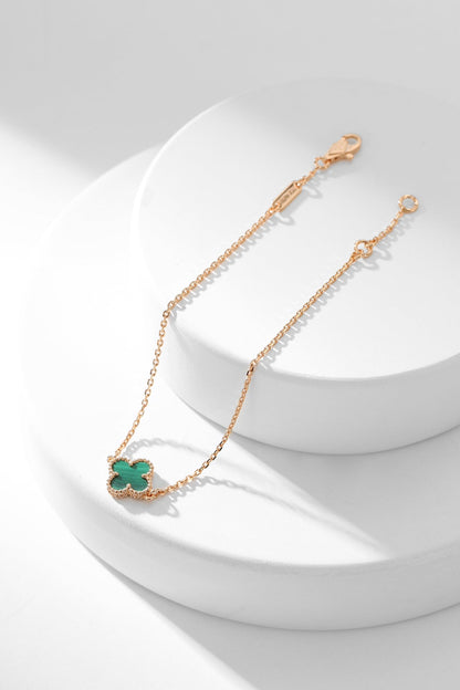 [Stars Jewelry]CLOVER BRACELET MALACHITE 1 MOTIF