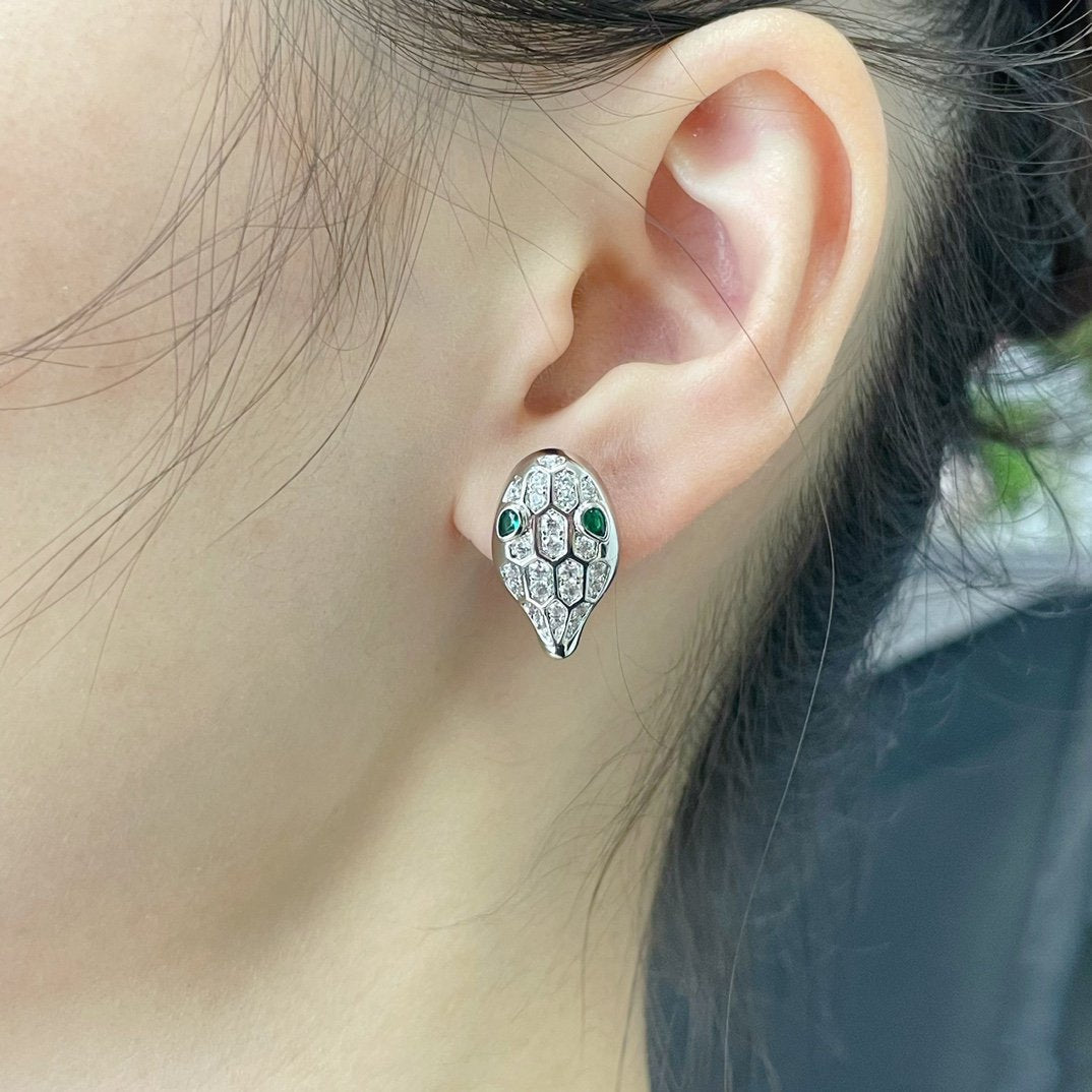 [Stars Jewelry]SERPENT DIAMOND STUD EARRINGS