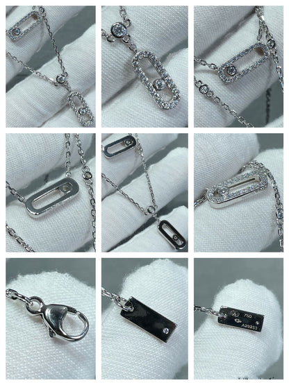 [Stars Jewelry]MOVE 2 ROW DIAMOND NECKLACE