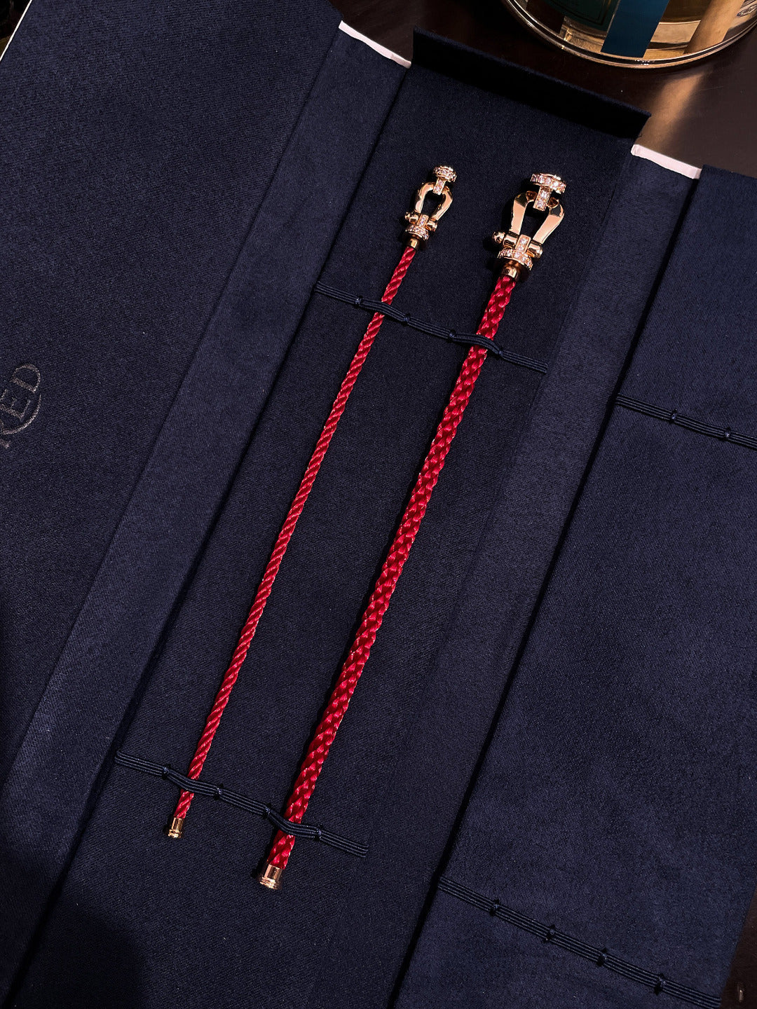 [Stars Jewelry]FORCE 10 HALF DIAMOND PINK GOLD RED CORDERI LARGE AND MEDIUM MODEL