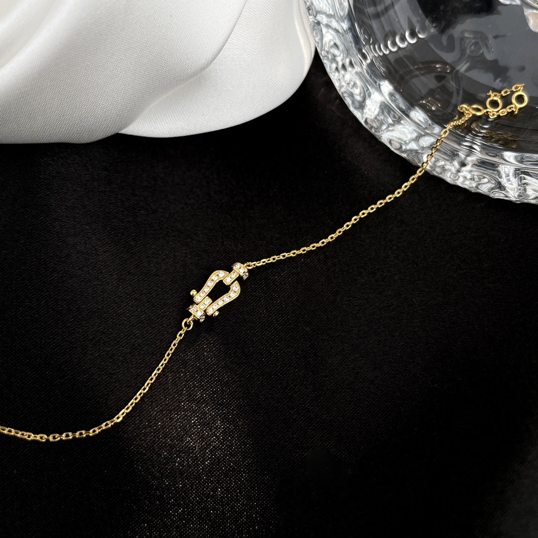 [Stars Jewelry]FORCE 10 FULL DIAMOND BUCKLE CHAIN LINK MINI MODEL