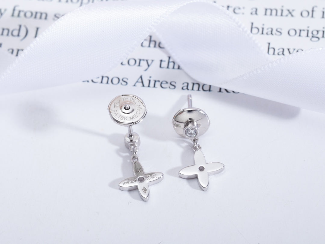 [Stars Jewelry]VIDYLLE SILVER DIAMOND MINI DROP EARRINGS
