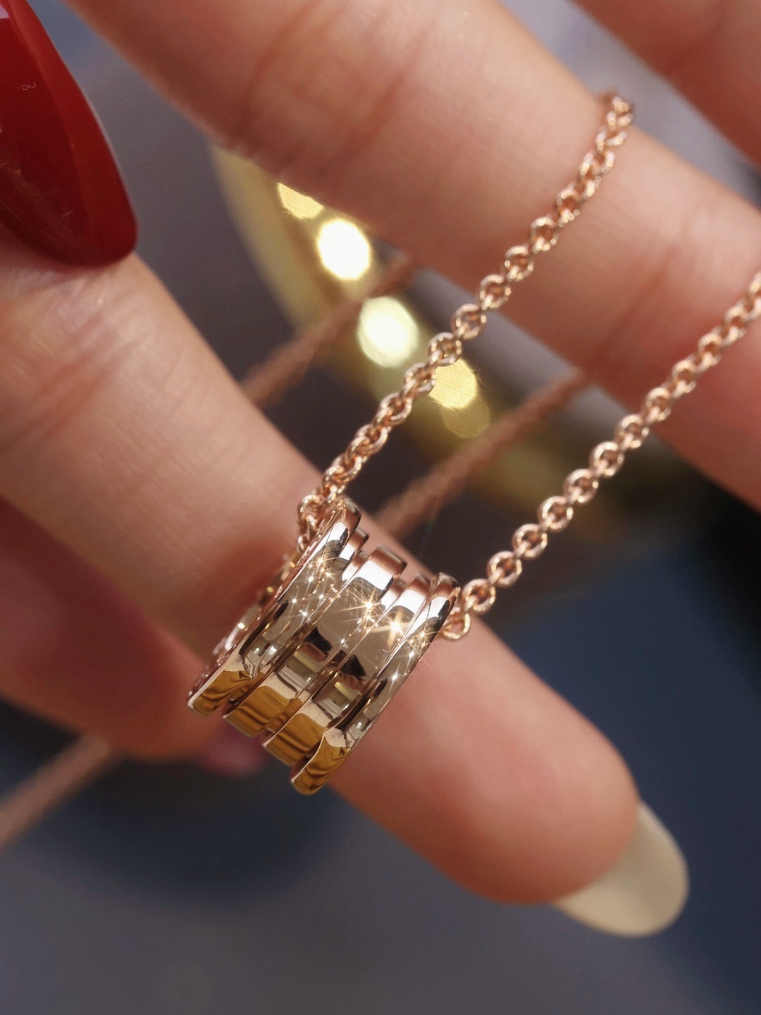 [Stars Jewelry]ZERO 1 PINK GOLD NECKLACE