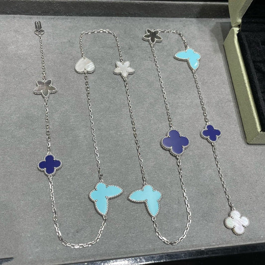 [Stars Jewelry]LUCKY CLOVER SILVER 11 MOTIF NECKLACE