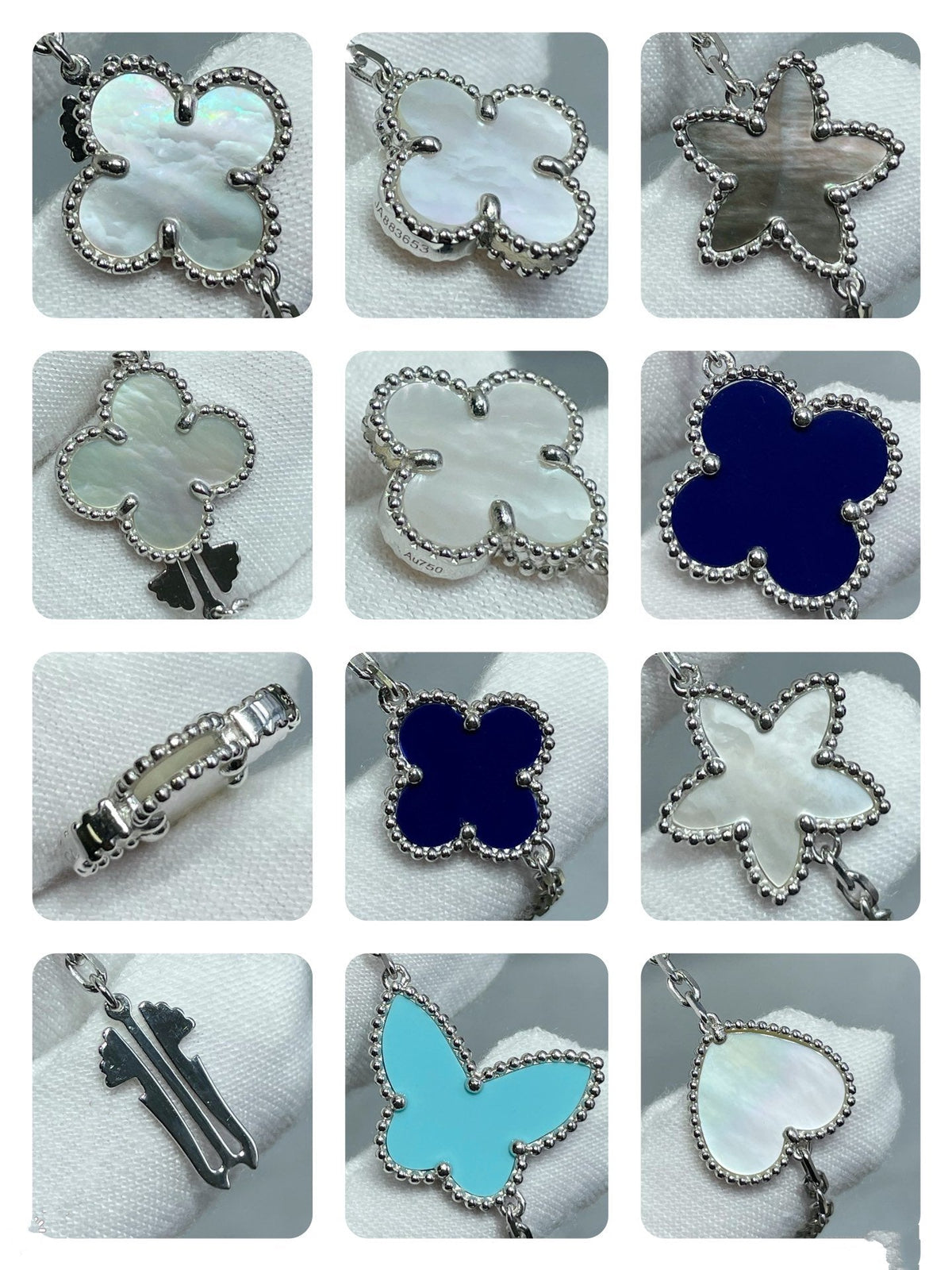 [Stars Jewelry]LUCKY CLOVER SILVER 11 MOTIF NECKLACE