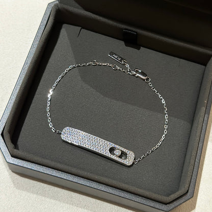 [Stars Jewelry]MOVE CLASSIQUE DIAMOND PAVED BRACELET(Adjustable)