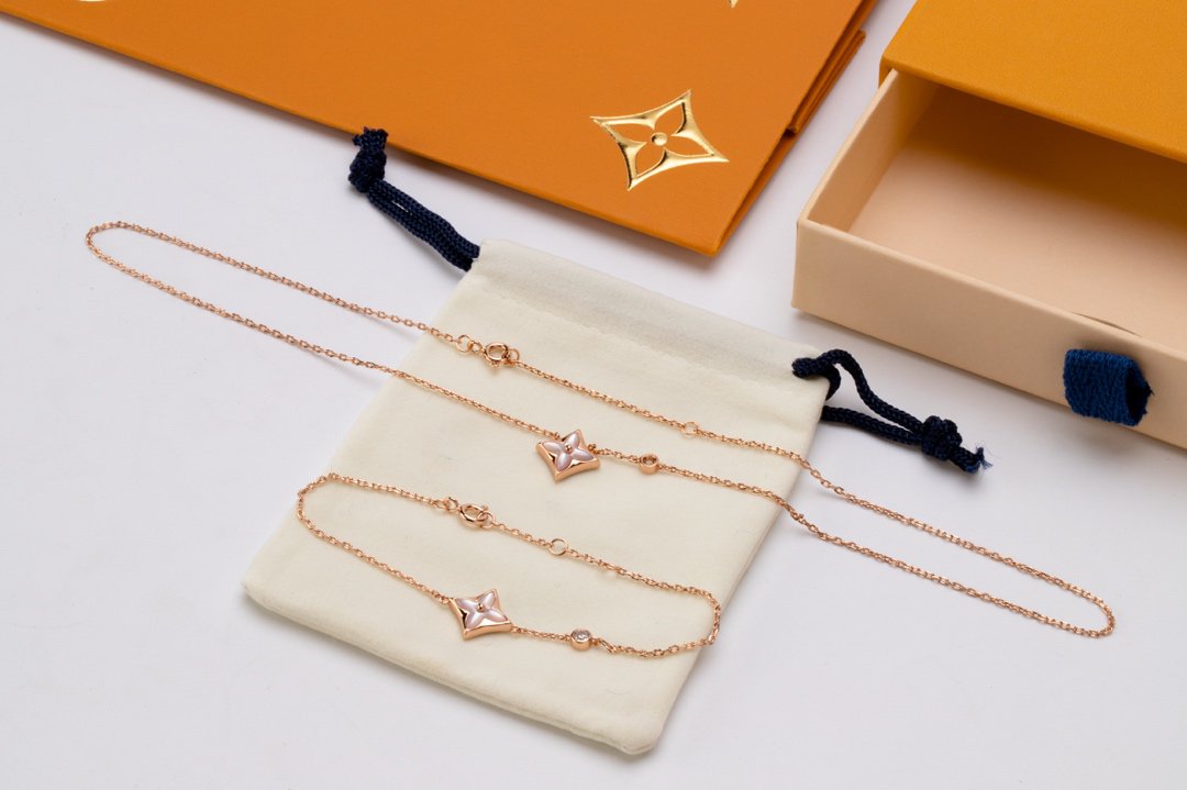 [Stars Jewelry]STAR PINK MOP 1 DIAMOND PINK GOLD NECKLACE
