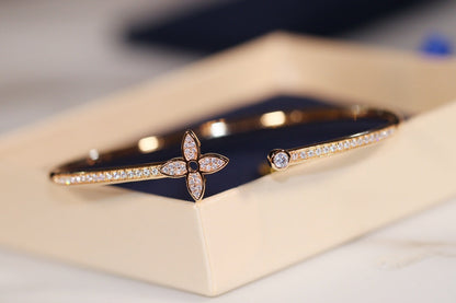 [Stars Jewelry]IDYLLE GOLD OPEN BRACELET DIAMOND PAVED
