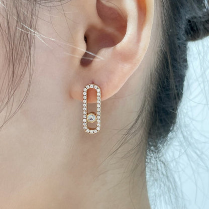 [Stars Jewelry]MOVE UNO STUD DIAMOND PAVED EARRINGS