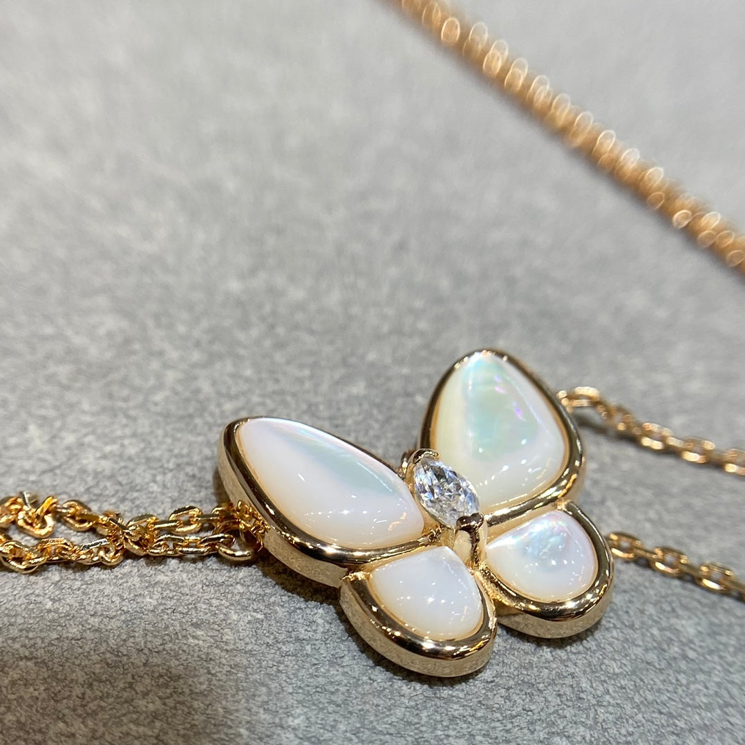 [Stars Jewelry]BUTTERFLY MOP DIAMOND NECKLACE