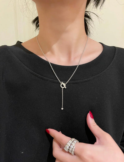 [Stars Jewelry]FINESSE SILVER DIAMOND NECKLACE