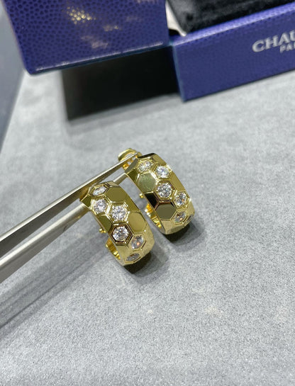 [Stars Jewelry]BEE LOVE DIAMOND HOOP EARRINGS