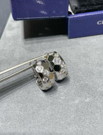 [Stars Jewelry]BEE LOVE DIAMOND HOOP EARRINGS