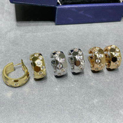 [Stars Jewelry]BEE LOVE DIAMOND HOOP EARRINGS