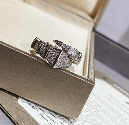 [Stars Jewelry]SERPENTI LARGE RING SILVER DIAMOND PAVED