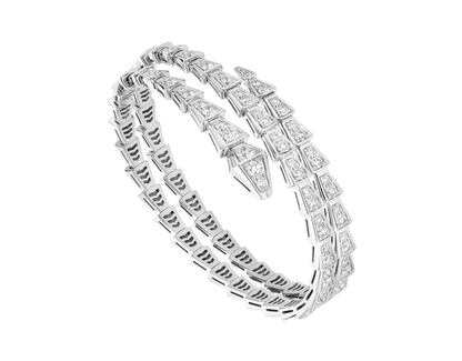 [Stars Jewelry]SERPENTI BRACELET SILVER DIAMOND DOUBLE ROW