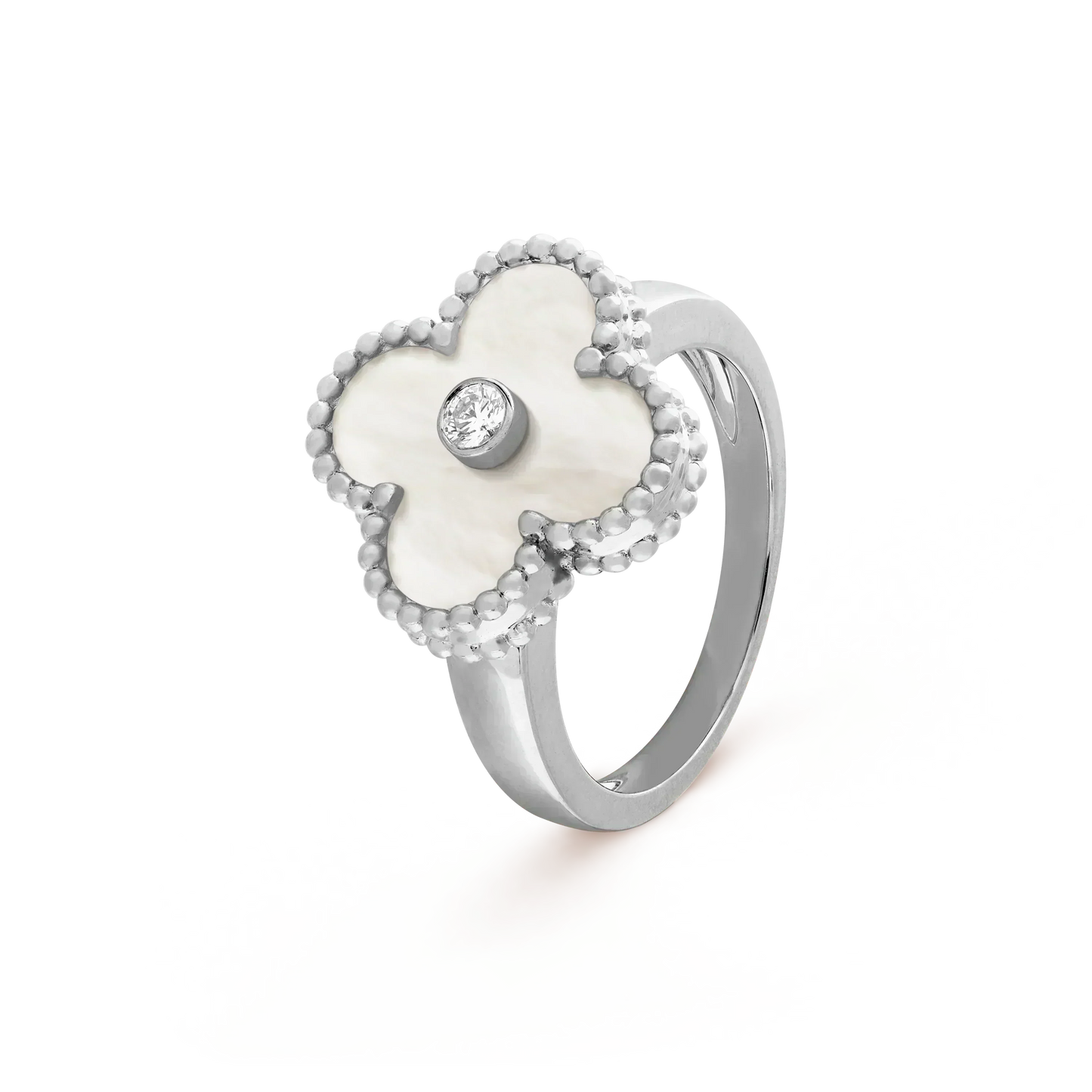 [Stars Jewelry]CLOVER SILVER MOP DIAMOND RING