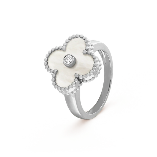 [Stars Jewelry]CLOVER SILVER MOP DIAMOND RING
