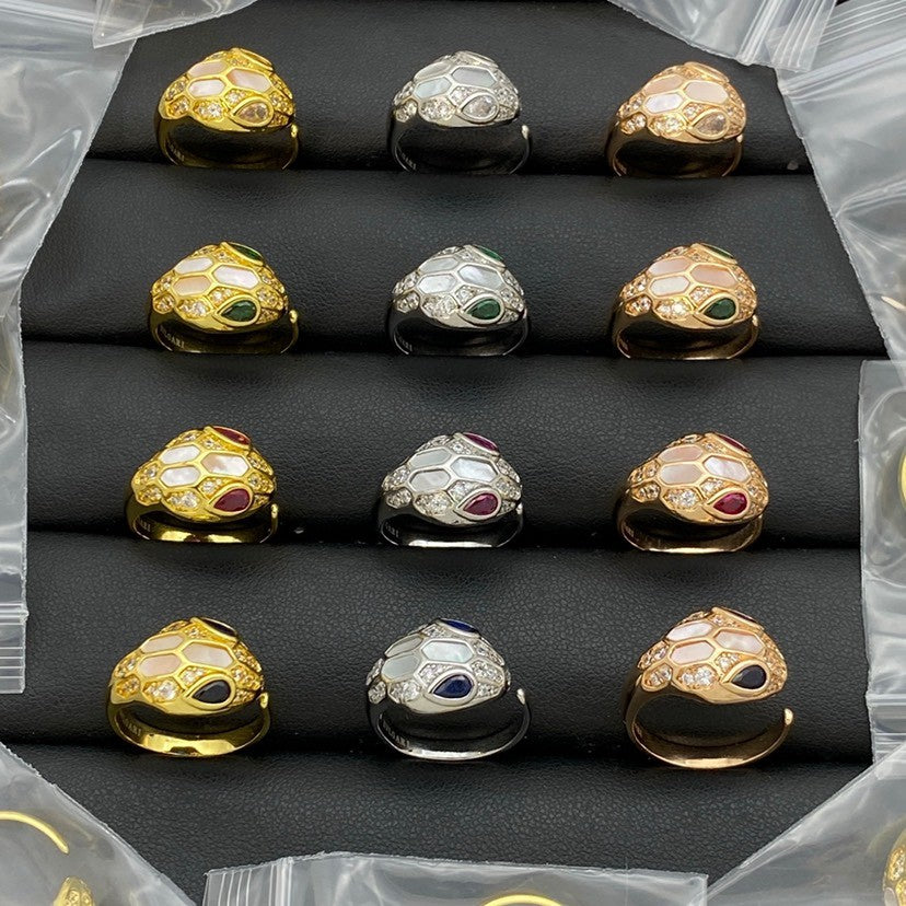 [Stars Jewelry]BRAND NEW ASSORTED SNAKE HEAD MOTHER OF PEARL RINGS