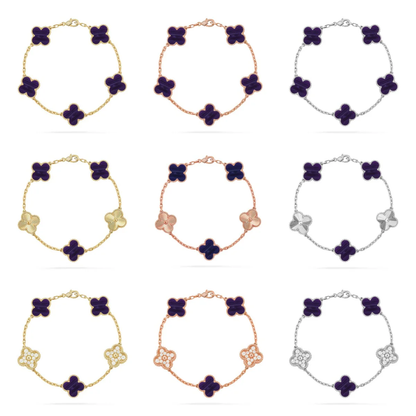 [Stars Jewelry]CLOVER 5 MOTIF PURPLE STRIPES BRACELET COLLECTION