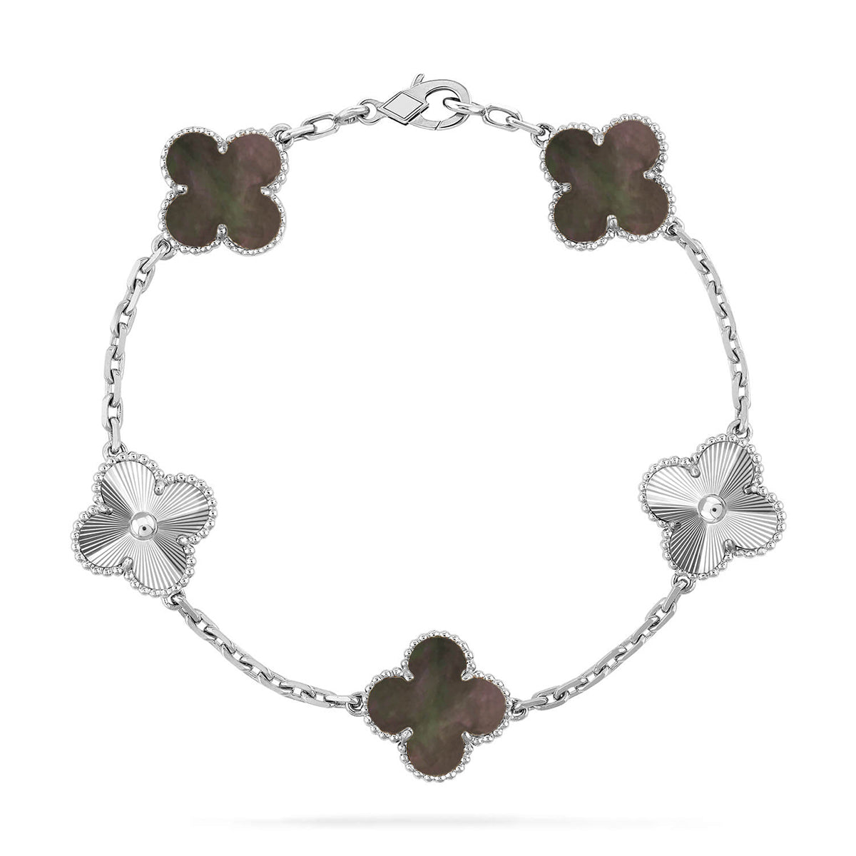 [Stars Jewelry] CLOVER 5 MOTIF GRAY MOP BRACELET COLLECTION