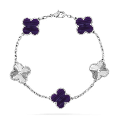 [Stars Jewelry]CLOVER 5 MOTIF PURPLE STRIPES BRACELET COLLECTION