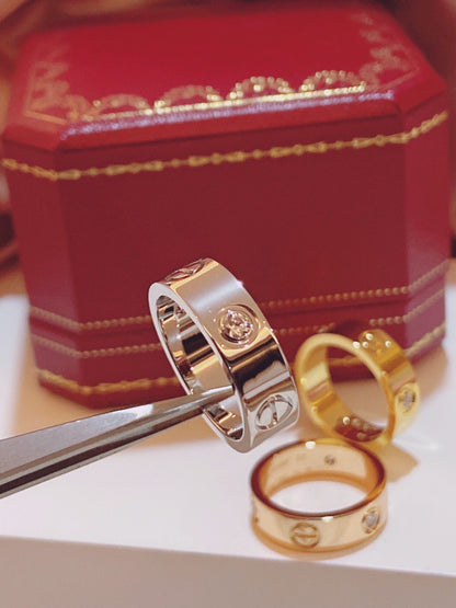 [Stars Jewelry]Three-Diamond Ring