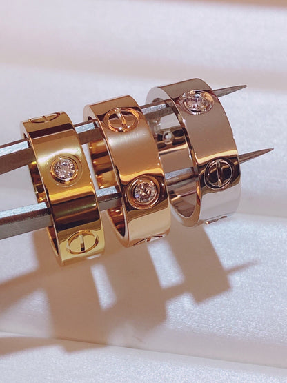 [Stars Jewelry]Three-Diamond Ring
