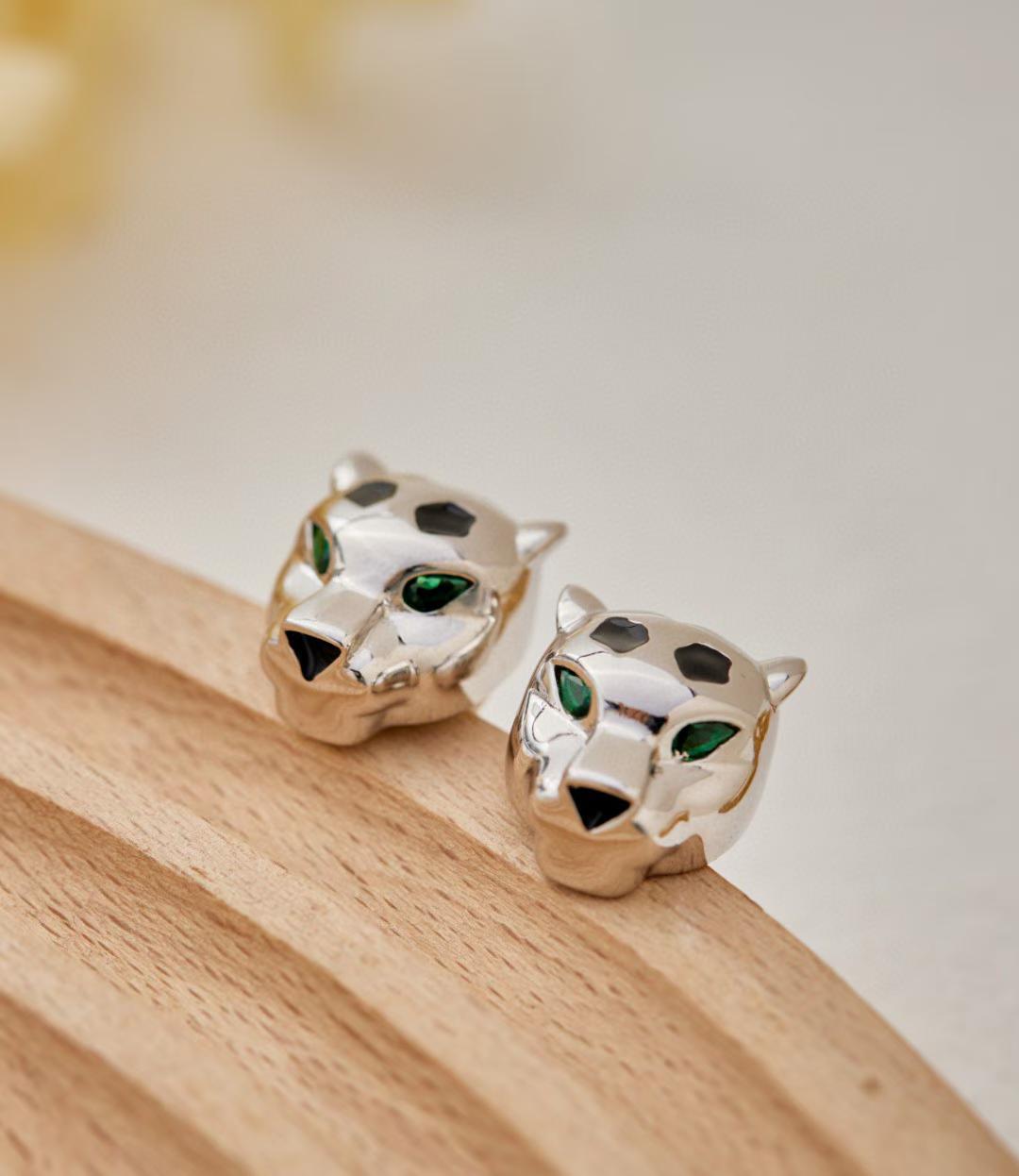 [Stars Jewelry]CHRRTAH-PRINT STUD EARRINGS, THREE COLORS