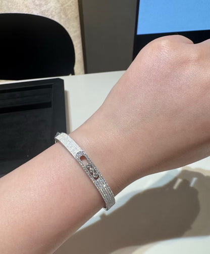 [Stars Jewelry]2026 BRAND-NEW FROSTED BRACELET WITH DIAMONDS THREE COLORS