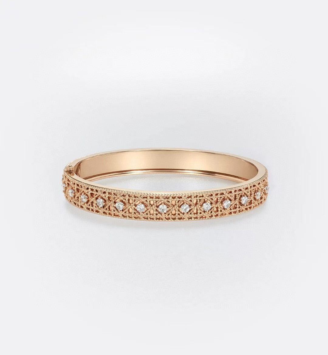 [Stars Jewelry]2026 WOVEN-PATTERN BRACELET SET WITH FULL DIAMOND INLAY THREE-COLORS