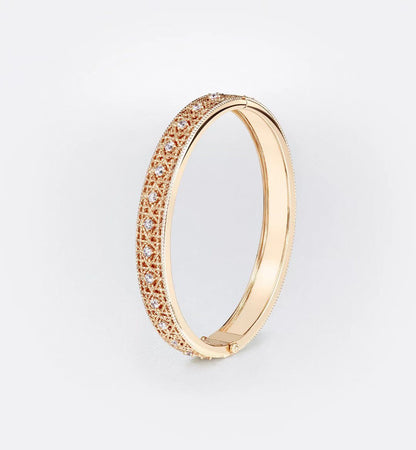 [Stars Jewelry]2026 WOVEN-PATTERN BRACELET SET WITH FULL DIAMOND INLAY THREE-COLORS