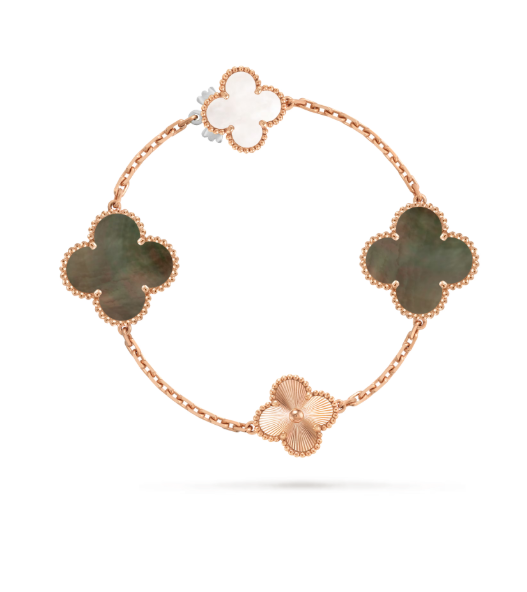 [Stars Jewelry]DETACHABLE CLOVER 15(11+4) FLOWER SILVER NECKLACE SET